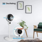 Ventilador de mesa e pé com altura ajustável e oscilação 3D