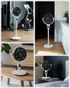 Ventilador de mesa e pé com altura ajustável e oscilação 3D
