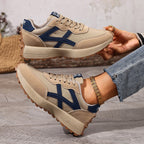 Women orthopedic trainers lightweight lace up cushioned sole flexible upper