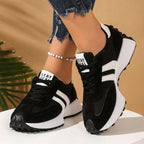 Women orthopedic trainers lightweight lace up cushioned sole flexible upper