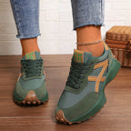 Women orthopedic trainers lightweight lace up cushioned sole flexible upper