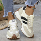 Women orthopedic trainers lightweight lace up cushioned sole flexible upper