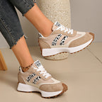 Women orthopedic trainers lightweight lace up cushioned sole flexible upper