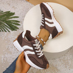 Women orthopedic trainers lightweight lace up cushioned sole flexible upper