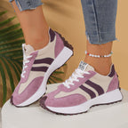 Women orthopedic trainers lightweight lace up cushioned sole flexible upper