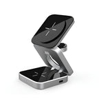 Carregador 3 em 1 magnético carga rápida 20W para iPhone Samsung Apple Watch