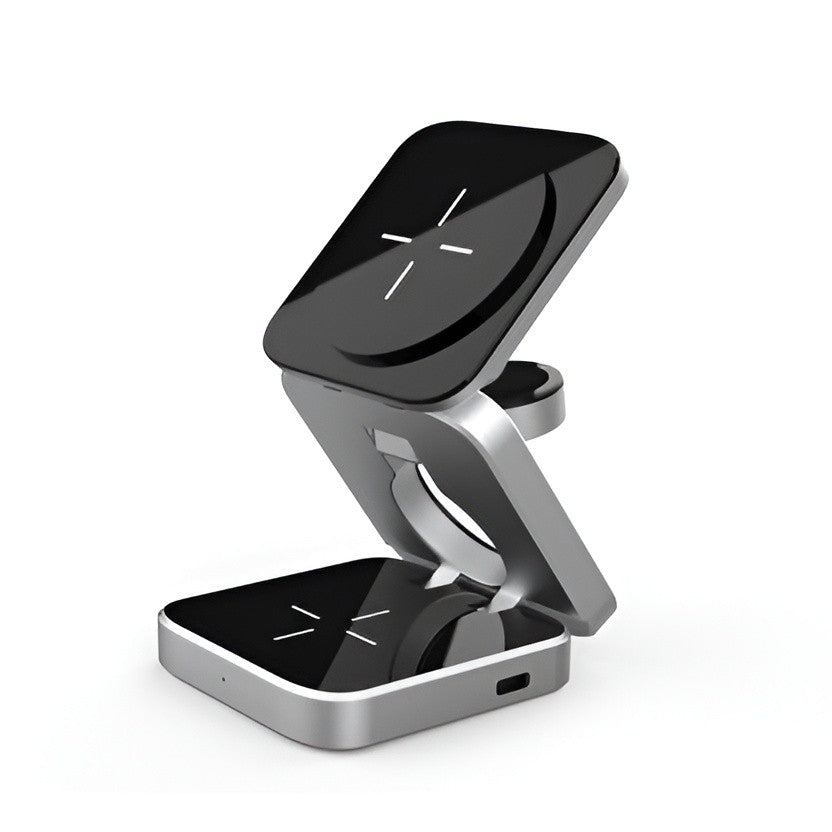 Carregador 3 em 1 magnético carga rápida 20W para iPhone Samsung Apple Watch