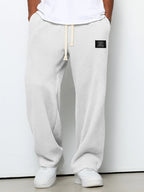 Calças de jogging masculinas waffle knit corte relaxado com cordão