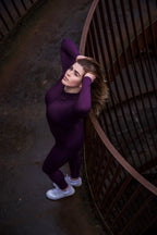 Macacão de inverno feminino com forro fleece e tecido superstretch