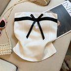 Top tubinho feminino tomara que caia com detalhe de laço