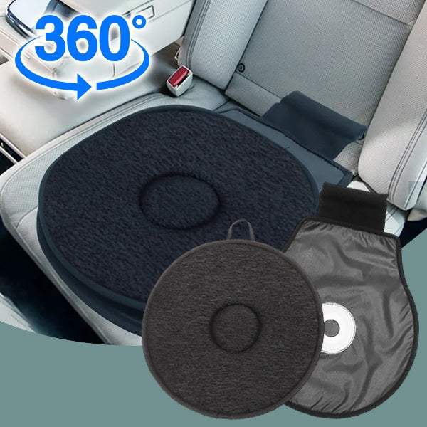 Almofada giratória 360° ergonómica portátil para carro, cadeira e uso diário