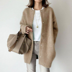 Cardigan feminino algodão manga longa disponível em várias cores