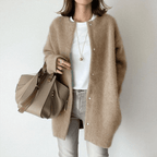 Cardigan feminino em algodão macio disponível em várias cores