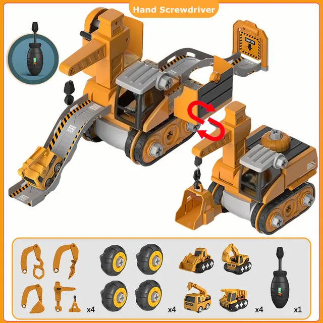 Conjunto de brinquedo de construção educativo e interativo com chave de fendas para crianças