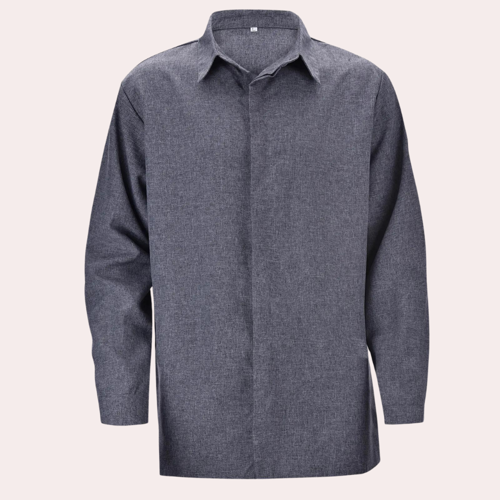 Camisa de Linho | Manga Longa, Estilo Clássico | Homem