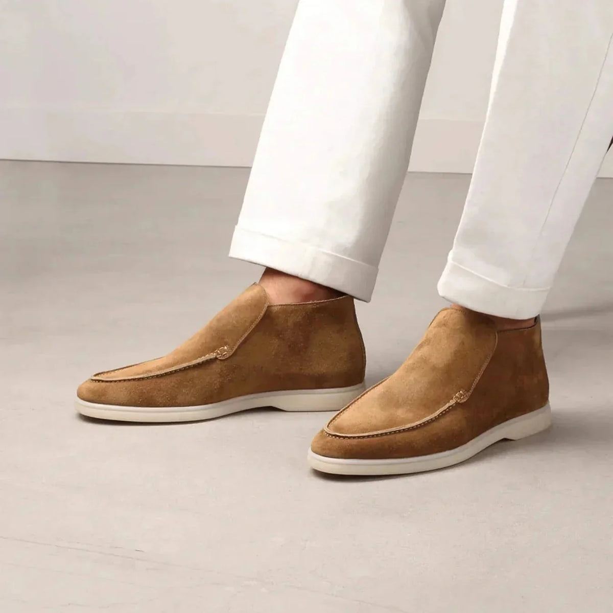 Sapatos slip-on masculinos moc toe design minimalista casual