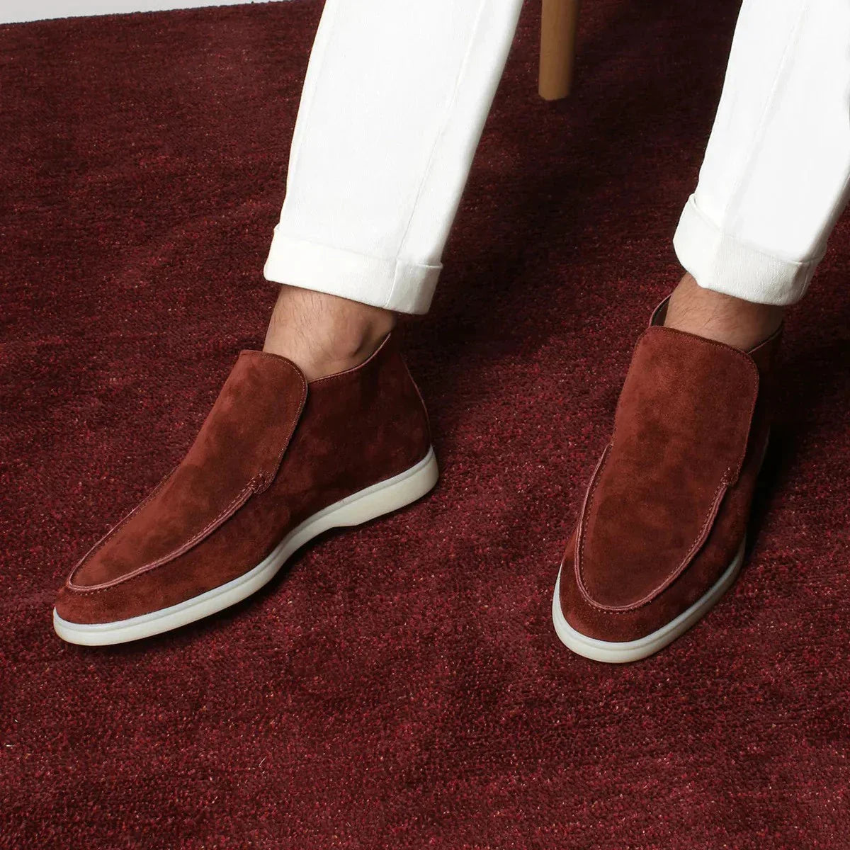Sapatos slip-on masculinos moc toe design minimalista casual
