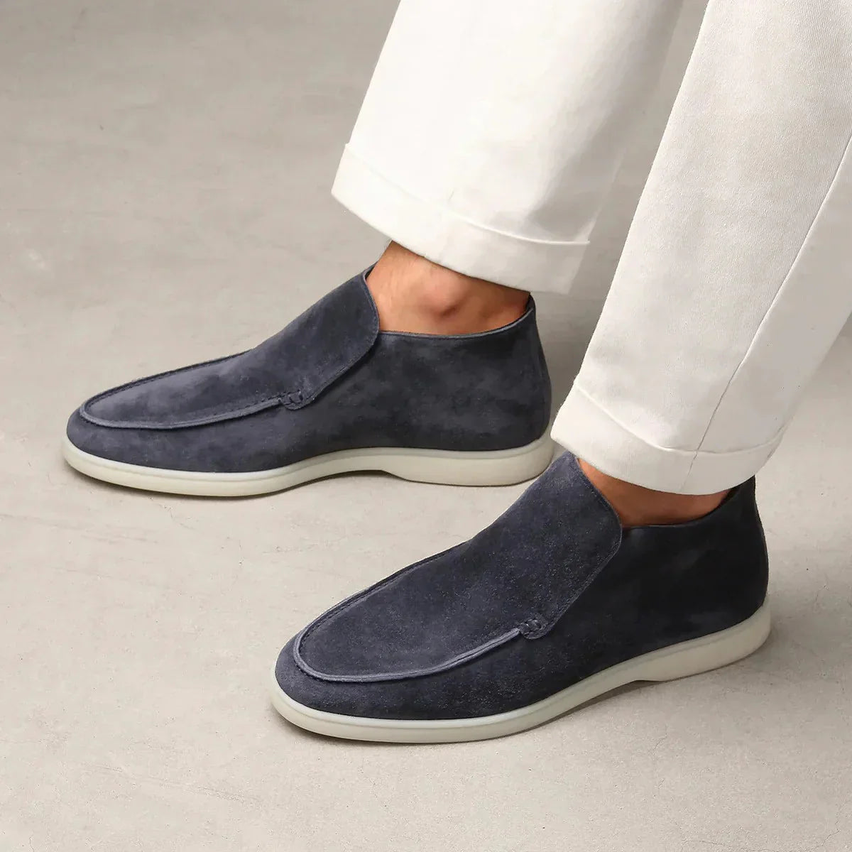 Sapatos slip-on masculinos moc toe design minimalista casual