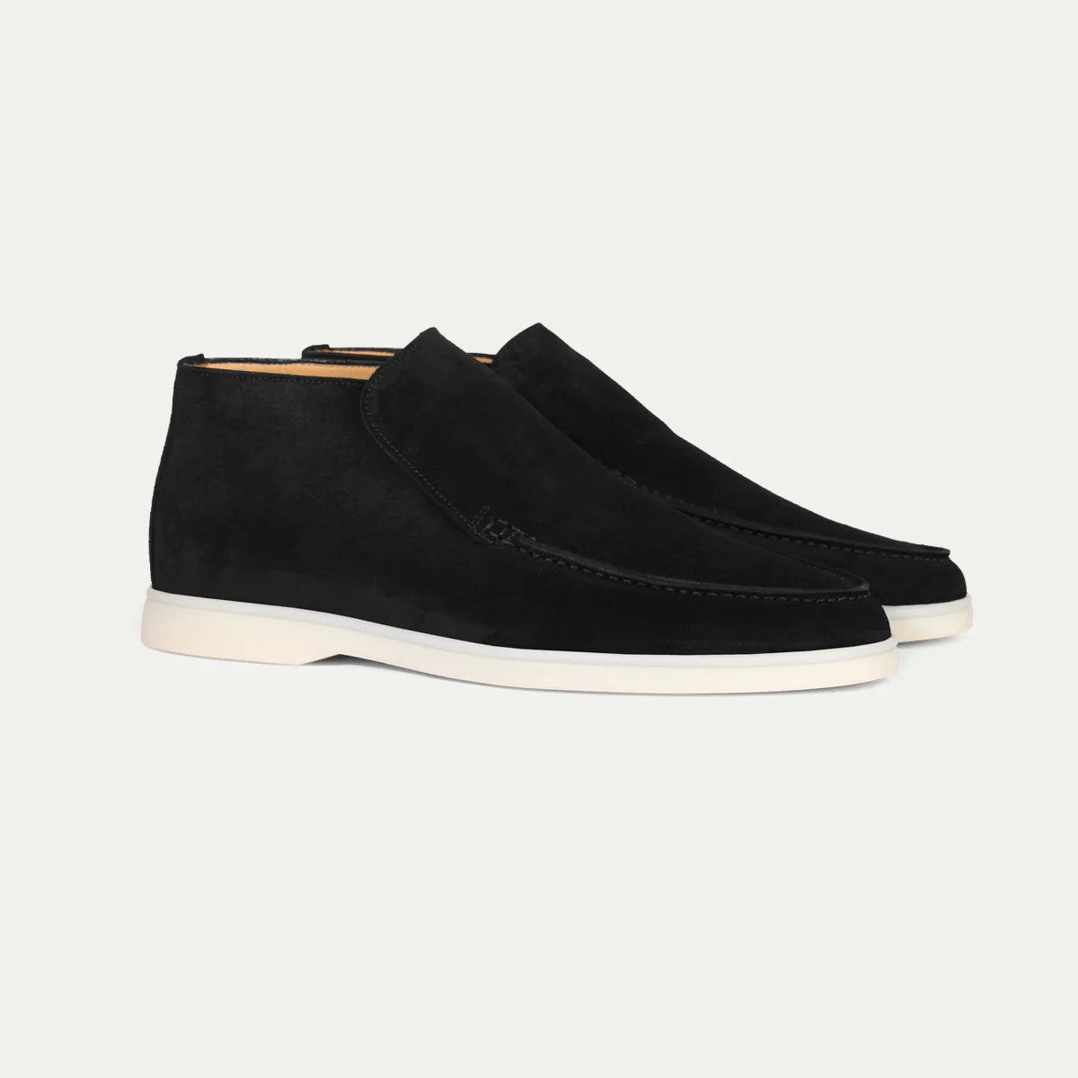 Sapatos slip-on masculinos moc toe design minimalista casual