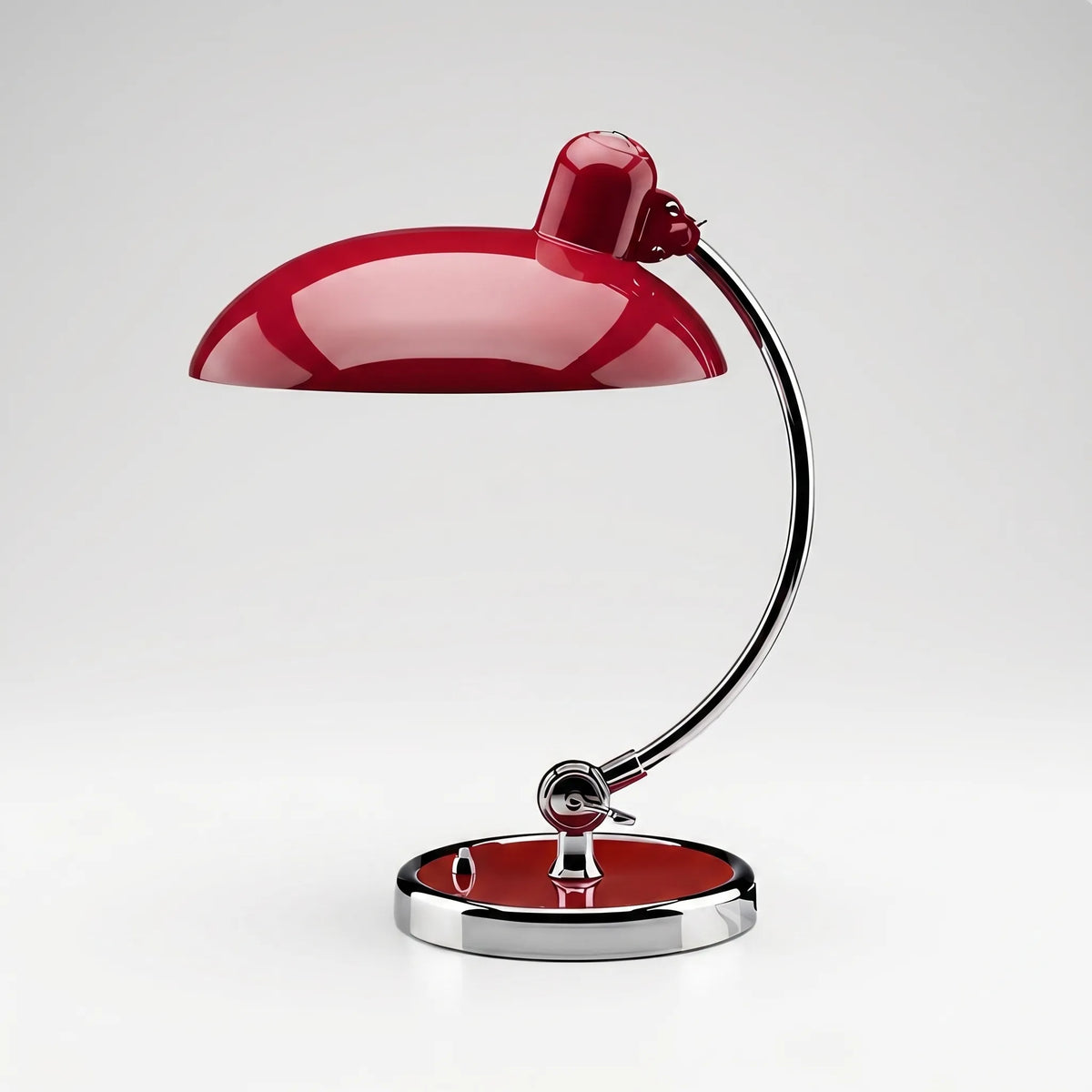 Candeeiro de mesa com braço ajustável, design retro cúpula clássica em metal resistente