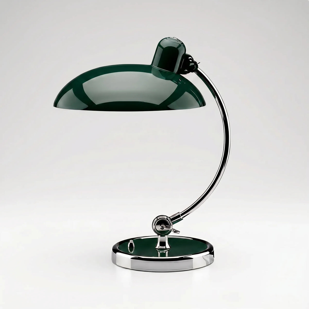 Candeeiro de mesa com braço ajustável, design retro cúpula clássica em metal resistente
