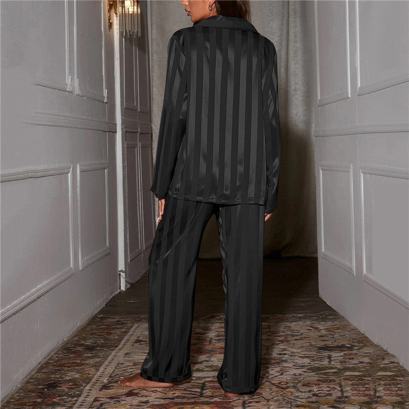 Pijama de seda feminino macio e elegante para todas as estações