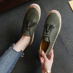 Women slip on walking shoes cushioned with perforated breathable upper