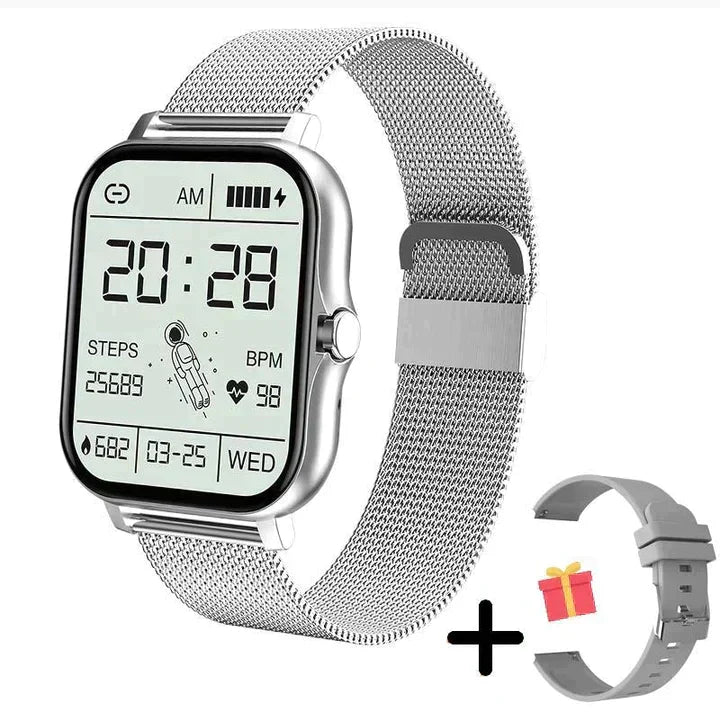 Smartwatch Bluetooth com ecrã HD 1.83 monitoramento de saúde frequência cardíaca