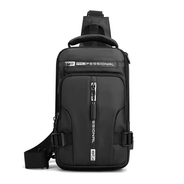 Mochila antifurto impermeável com porta USB e sleeve para portátil