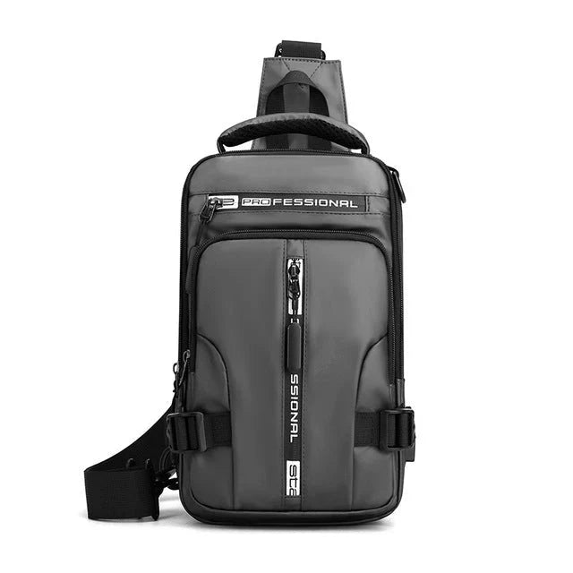 Mochila antifurto impermeável com porta USB e sleeve para portátil