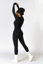 Macacão de inverno feminino com forro fleece e tecido superstretch