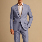 Fato slim fit dois peças leve para homem, formal, casamentos e eventos de negócios