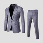 Fato slim fit dois peças leve para homem, formal, casamentos e eventos de negócios