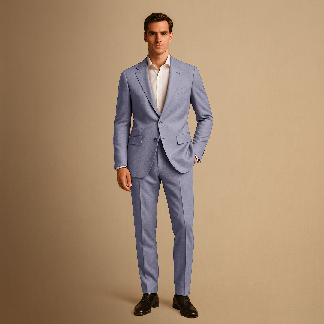 Fato slim fit dois peças leve para homem, formal, casamentos e eventos de negócios