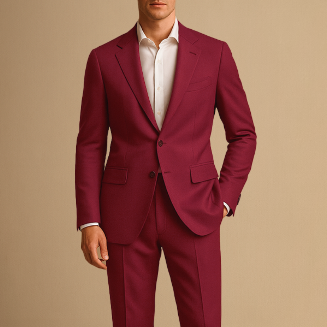 Fato slim fit dois peças leve para homem, formal, casamentos e eventos de negócios