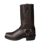 Botas cowboy masculinas couro legítimo cano médio com alça harness