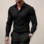 Camisa slim fit masculina de primavera corte moderno
