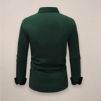 Camisa slim fit masculina de primavera corte moderno