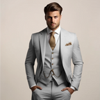 Fato masculino 3 peças slim formal primavera casaco colete calça