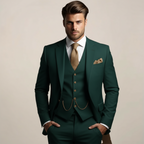 Fato masculino 3 peças slim formal primavera casaco colete calça