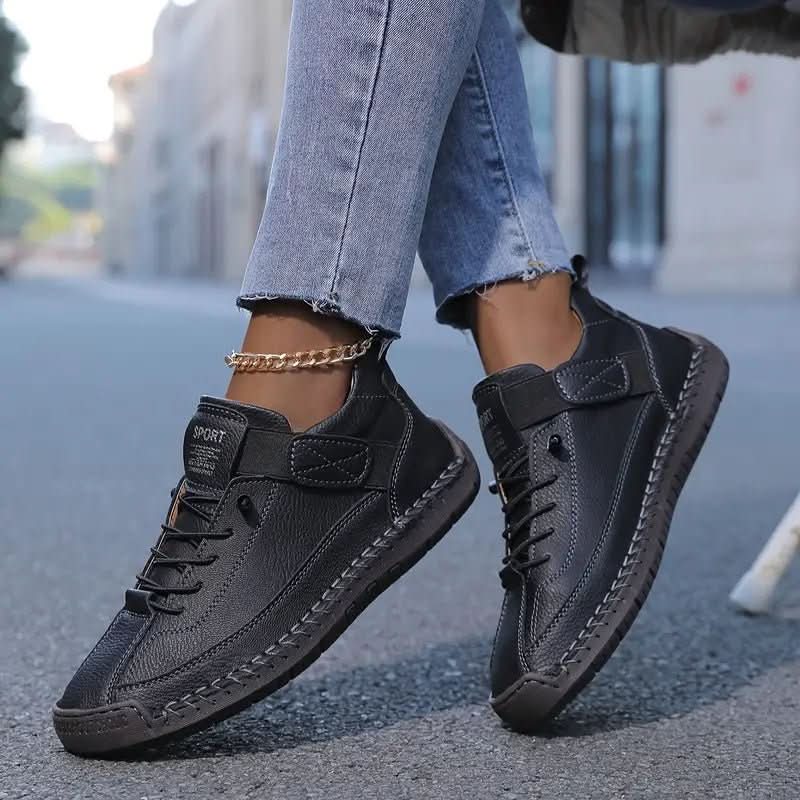 Women lightweight walking sneakers with wide toe box slip-on cushioned sole