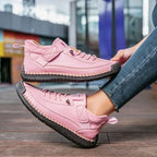 Women lightweight walking sneakers with wide toe box slip-on cushioned sole