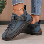 Women lightweight walking sneakers with wide toe box slip-on cushioned sole