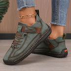 Women lightweight walking sneakers with wide toe box slip-on cushioned sole