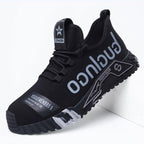 Sapatos de segurança com biqueira de aço e sola antiperforação Kevlar, leves e respiráveis
