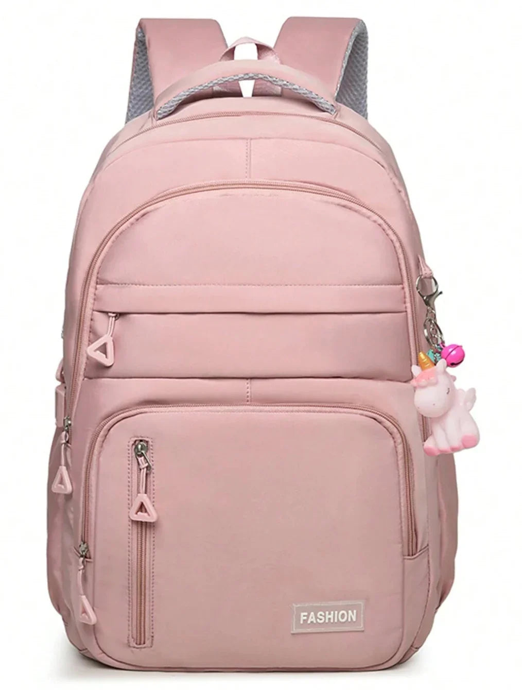 Mochila escolar meninas impermeável rosa com compartimento laptop e alças ajustáveis