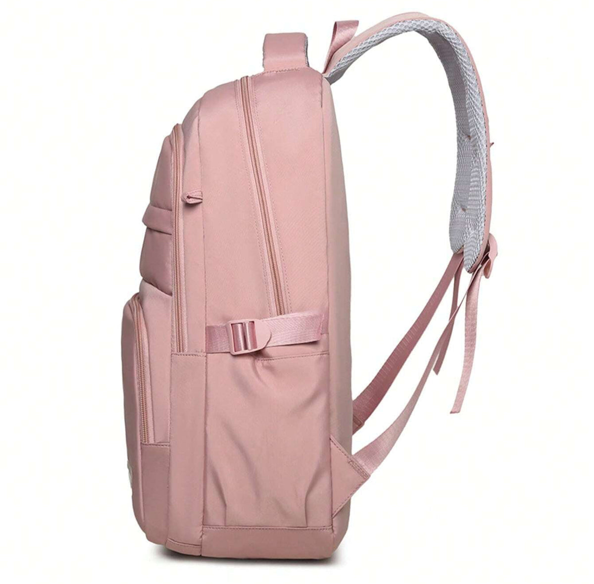 Mochila escolar meninas impermeável rosa com compartimento laptop e alças ajustáveis