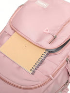 Mochila escolar meninas impermeável rosa com compartimento laptop e alças ajustáveis