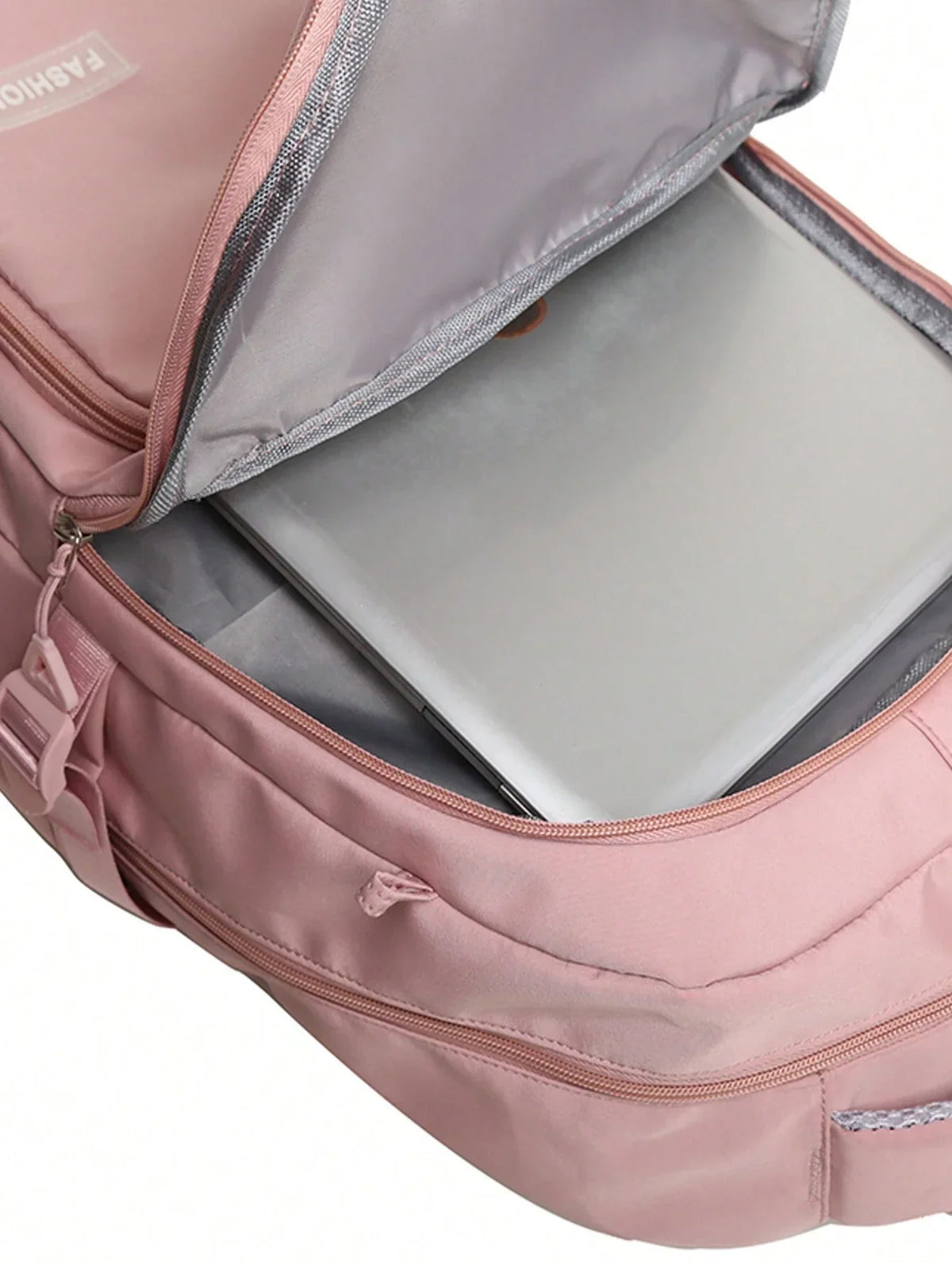 Mochila escolar meninas impermeável rosa com compartimento laptop e alças ajustáveis
