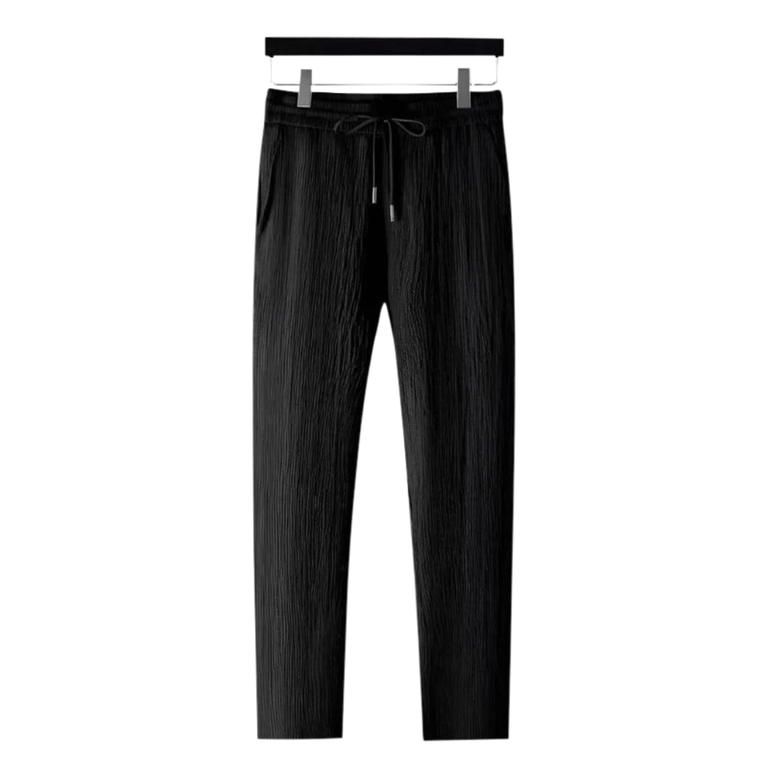 Conjunto masculino de algodão camisa e calças estilo casual coordenado